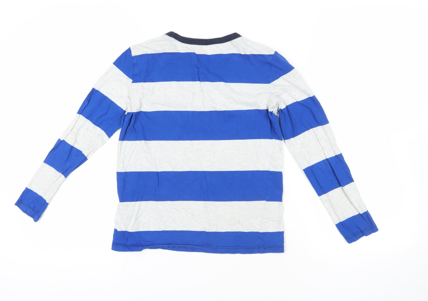 H&M Blue Striped Boys Long Sleeve T-Shirt - 11-12 Yrs