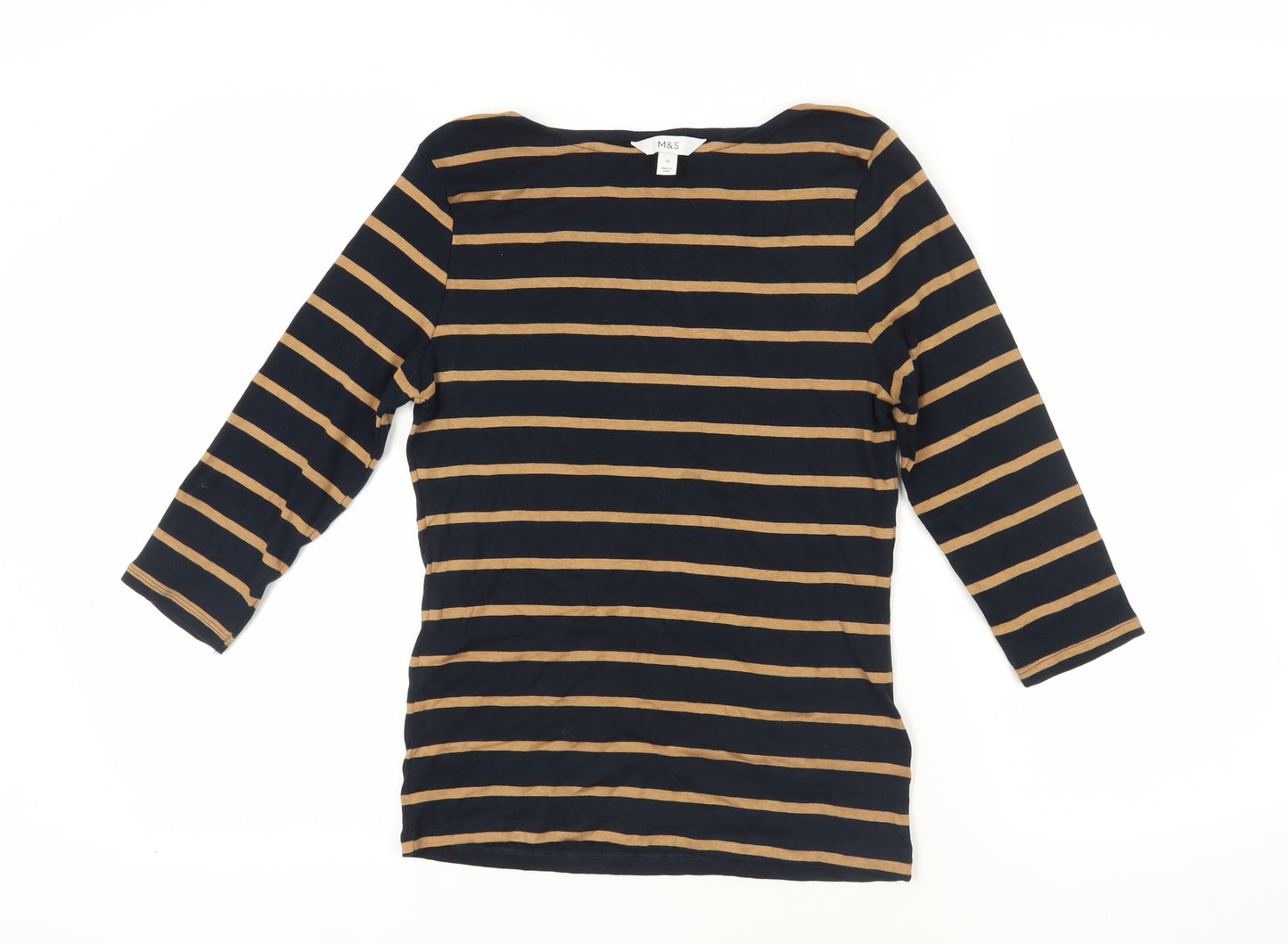 Marks and Spencer Striped T-Shirt Multicoloured Size 10