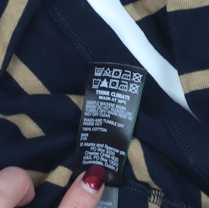 Marks and Spencer Striped T-Shirt Multicoloured Size 10