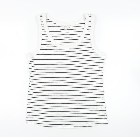 Marks and Spencer Striped Cotton Tank, Size 18