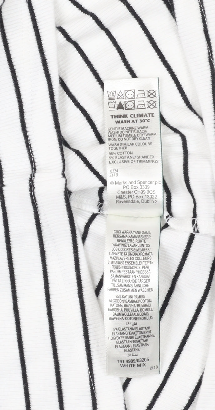 Marks and Spencer Striped Cotton Tank, Size 18