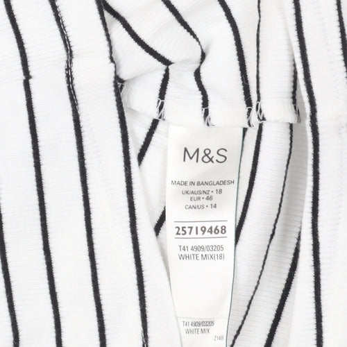 Marks and Spencer Striped Cotton Tank, Size 18