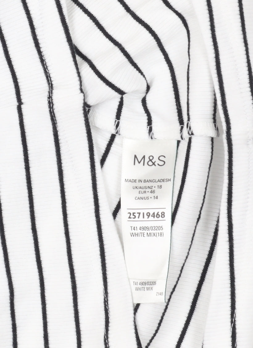 Marks and Spencer Striped Cotton Tank, Size 18