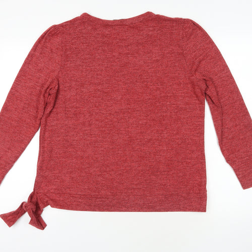 Klass Red Pullover Jumper L with Chain Accent