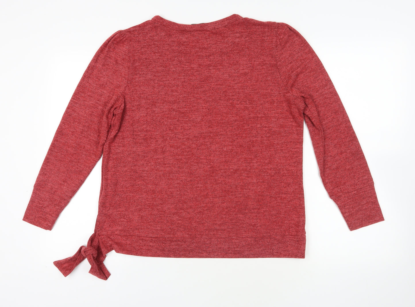 Klass Red Pullover Jumper L with Chain Accent