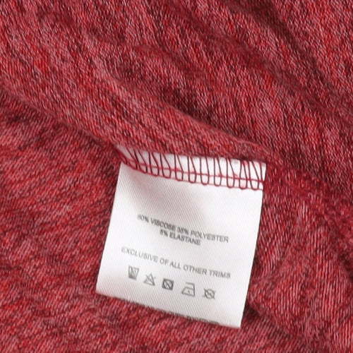 Klass Red Pullover Jumper L with Chain Accent