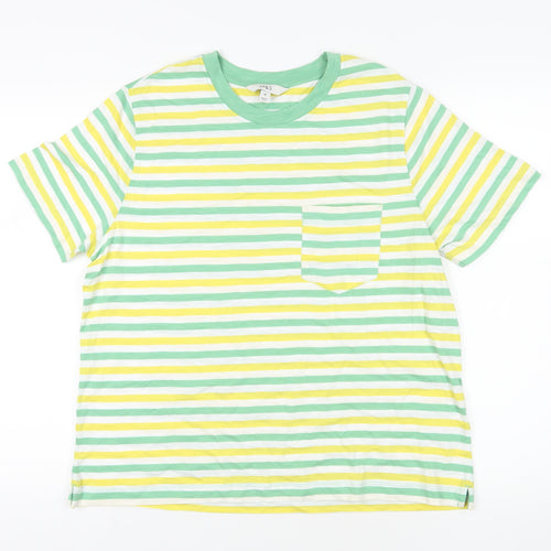 Marks and Spencer Multicoloured Striped Size 16 T-Shirt