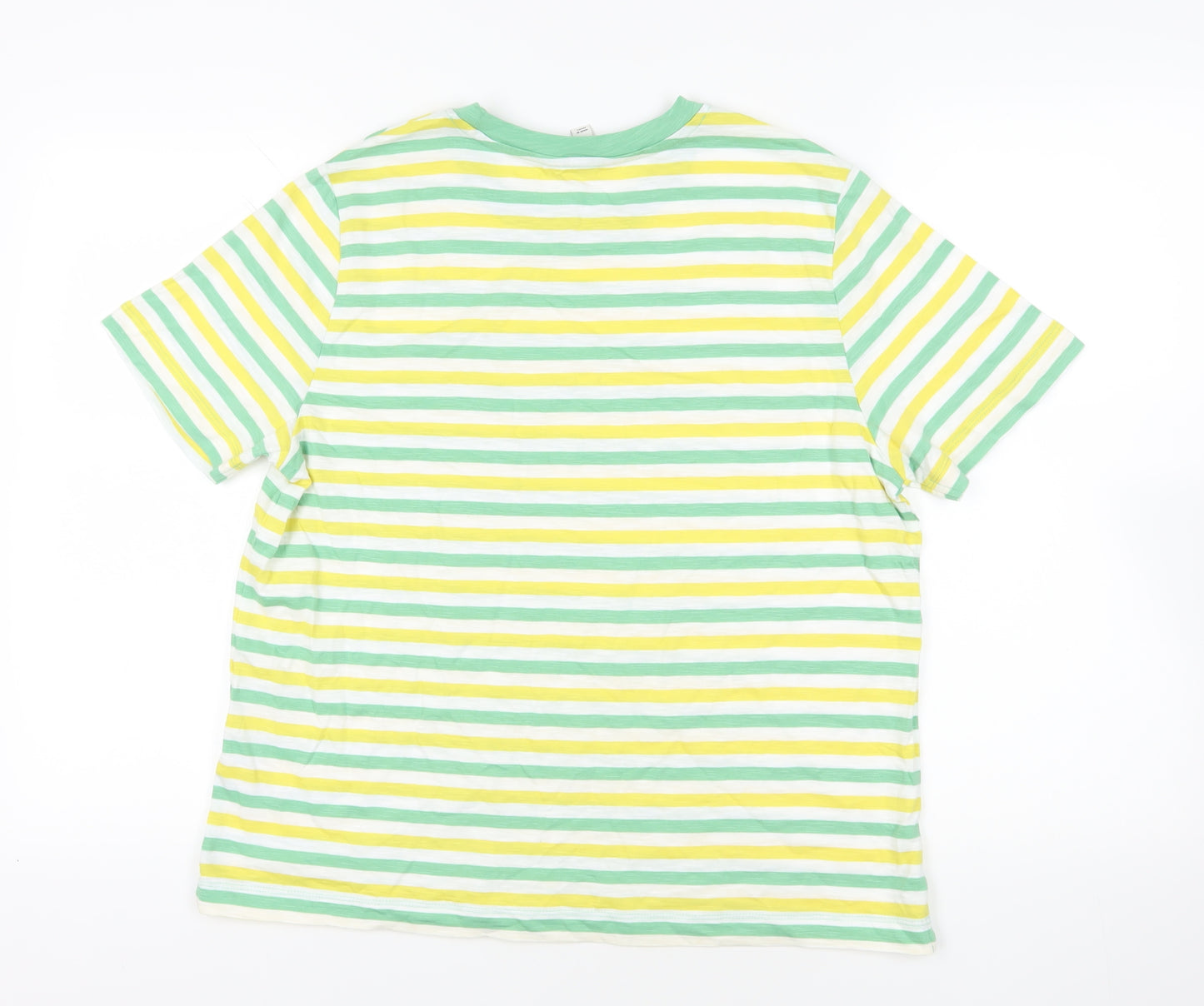 Marks and Spencer Multicoloured Striped Size 16 T-Shirt