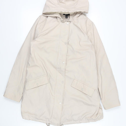 New Look Beige Hooded Parka Jacket Size 12