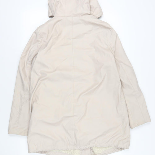 New Look Beige Hooded Parka Jacket Size 12