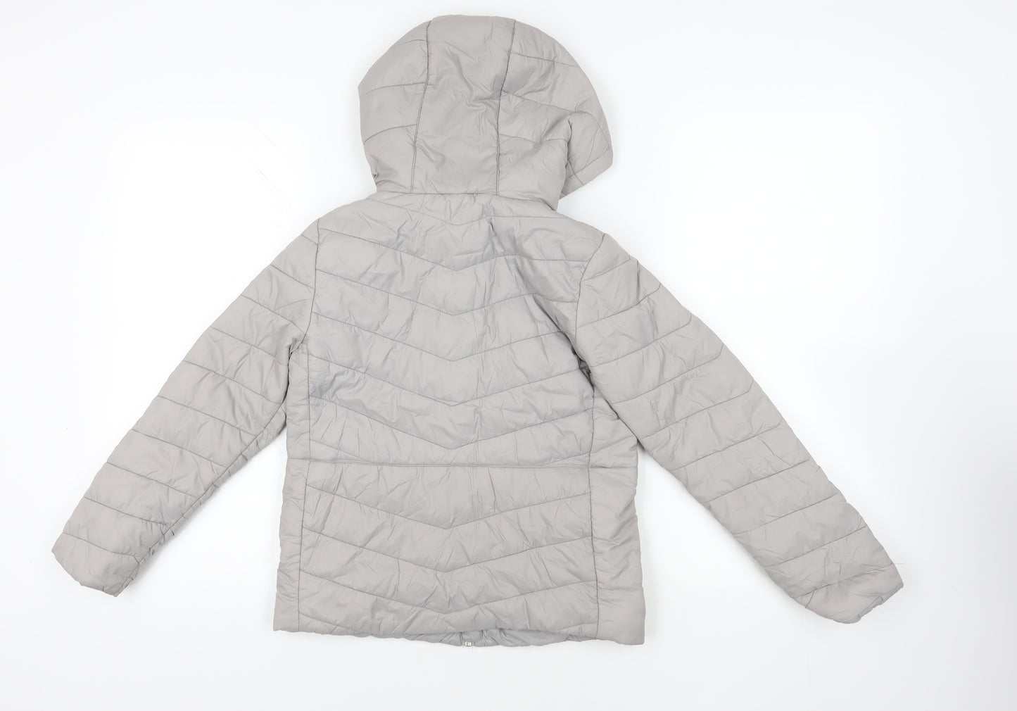 New Look Grey Puffer Jacket Age 9 Autumn Winter Girls