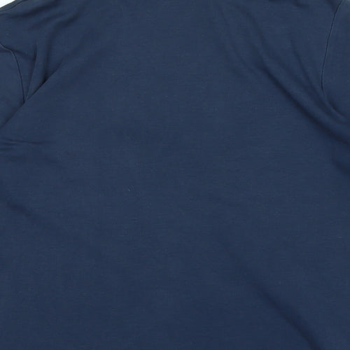 Lands' End Womens Blue Cotton Basic Polo Size S Collared - Logo