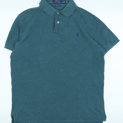 Polo Ralph Lauren Mens Blue Cotton Polo Size S Collared - Logo