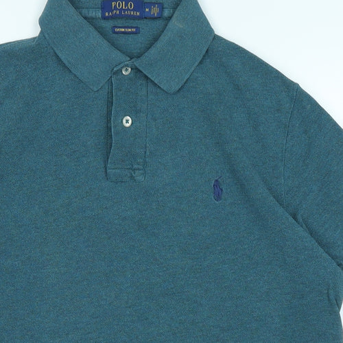 Polo Ralph Lauren Mens Blue Cotton Polo Size S Collared - Logo