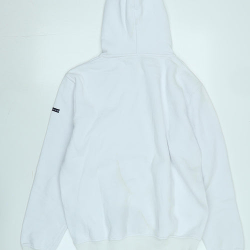 Amour Lux Mens White Polyester Pullover Hoodie Size L - Logo - Y' a pas a' dire c' est la mer