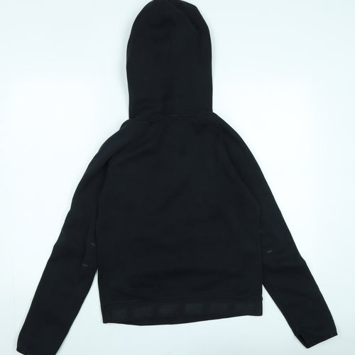 Nike Womens Black Cotton Pullover Hoodie Size S - Logo