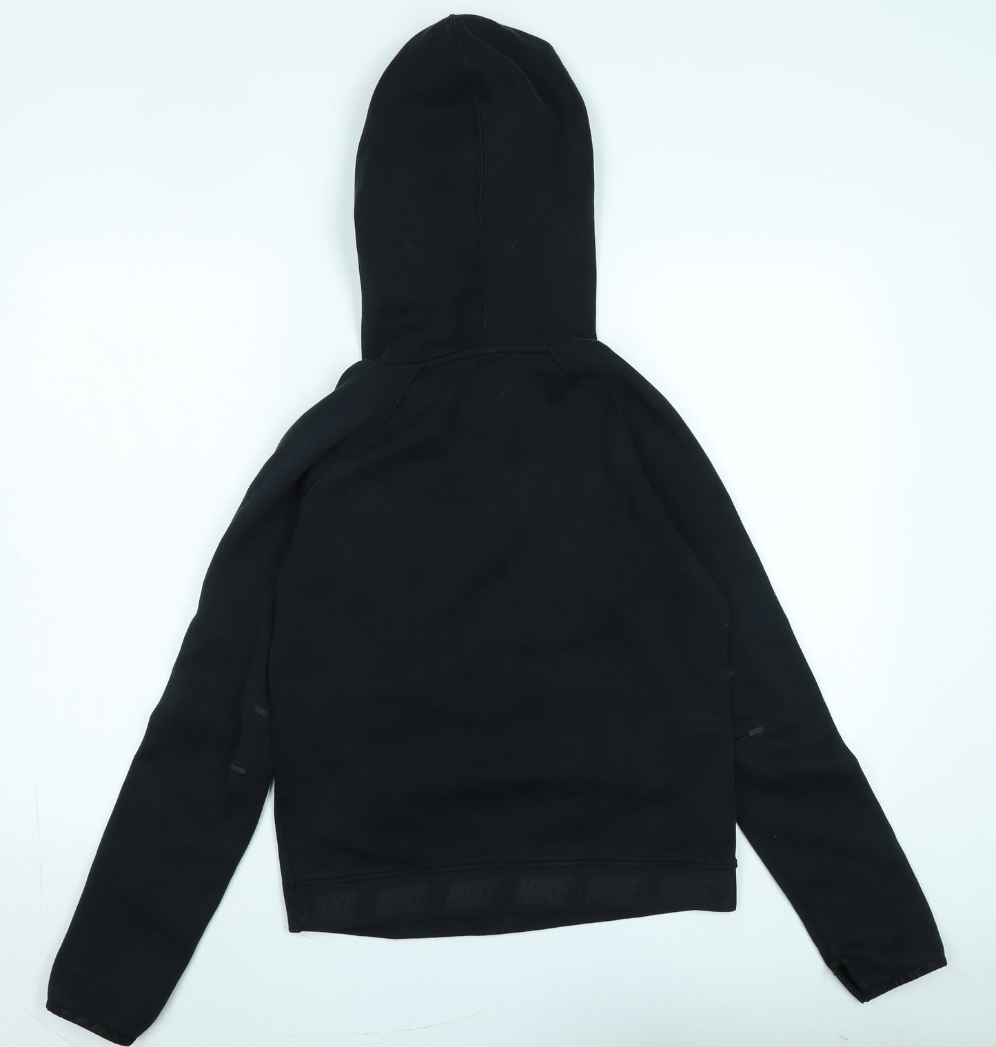 Nike Womens Black Cotton Pullover Hoodie Size S - Logo