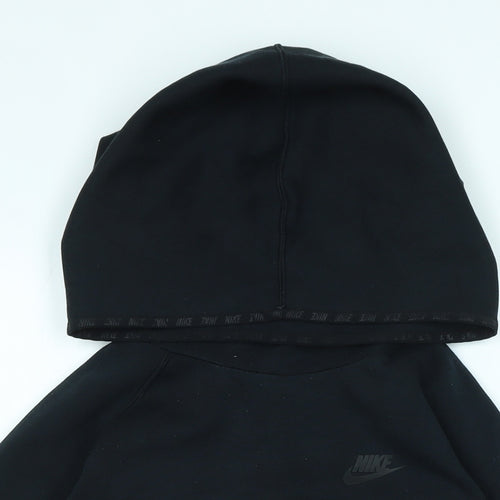 Nike Womens Black Cotton Pullover Hoodie Size S - Logo