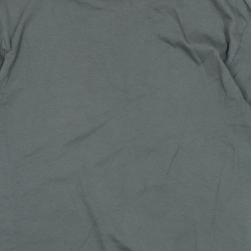 Stranger things Mens Grey Cotton T-Shirt Size M Crew Neck - Logo - Hellofire club
