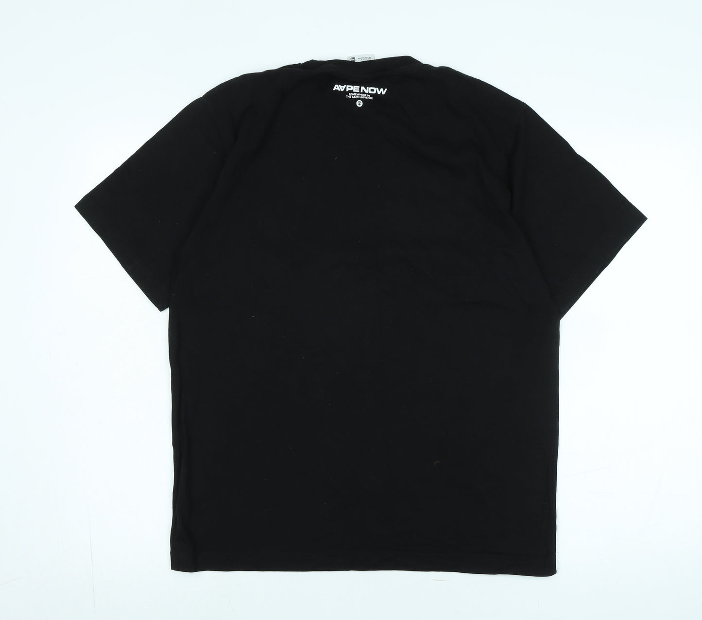 Appe now Mens Black Cotton T-Shirt Size M Crew Neck - Logo