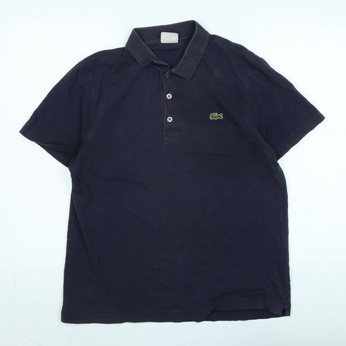 Lacoste Mens Blue Cotton Polo Size S Collared - Logo