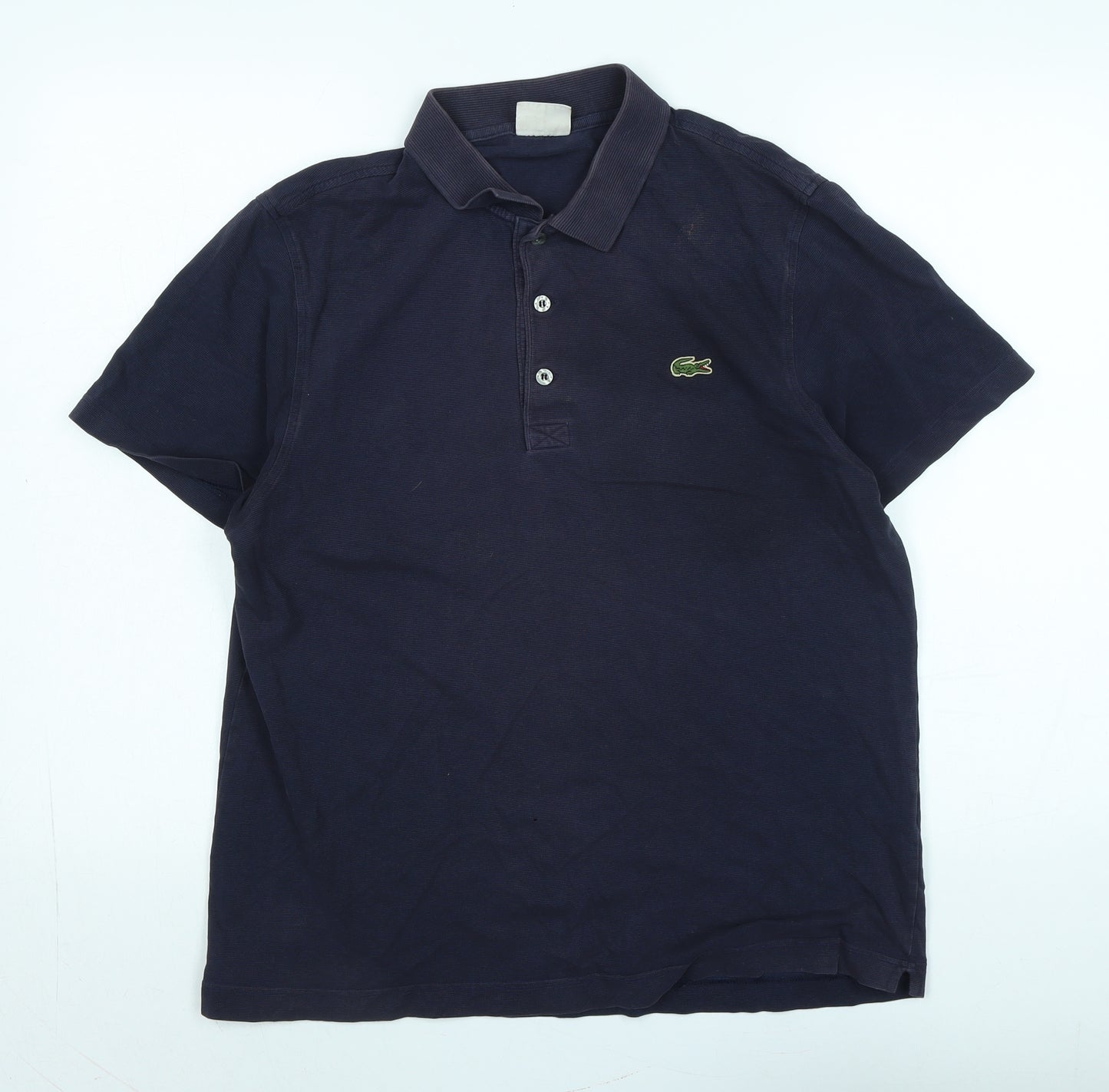 Lacoste Mens Blue Cotton Polo Size S Collared - Logo