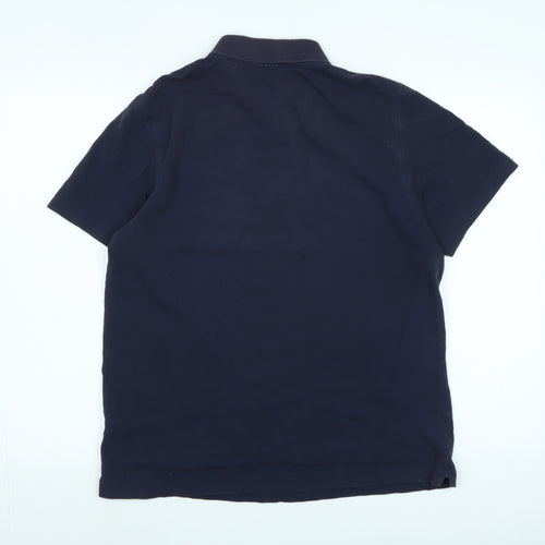 Lacoste Mens Blue Cotton Polo Size S Collared - Logo