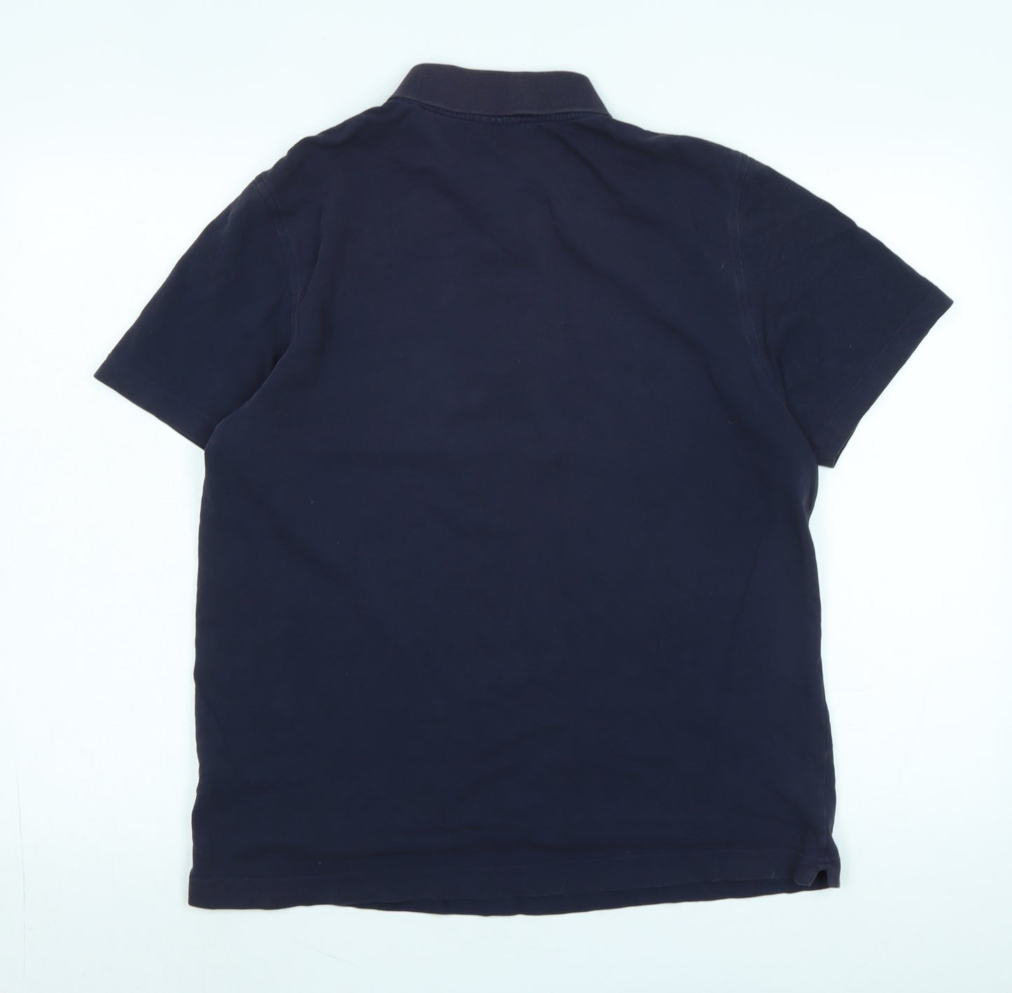 Lacoste Mens Blue Cotton Polo Size S Collared - Logo