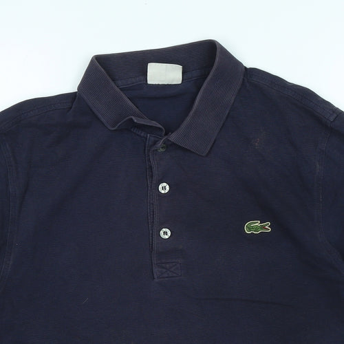 Lacoste Mens Blue Cotton Polo Size S Collared - Logo