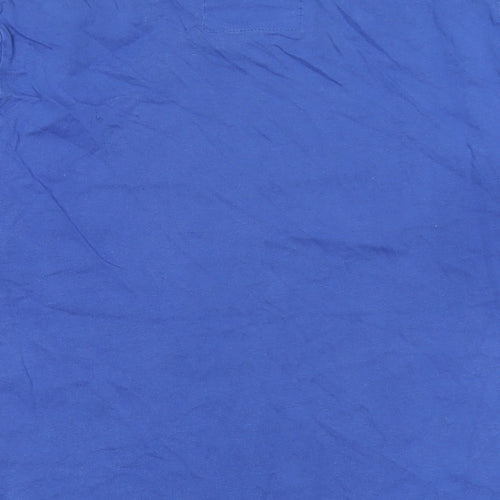 Superdry Mens Blue Cotton T-Shirt Size L Crew Neck - Logo