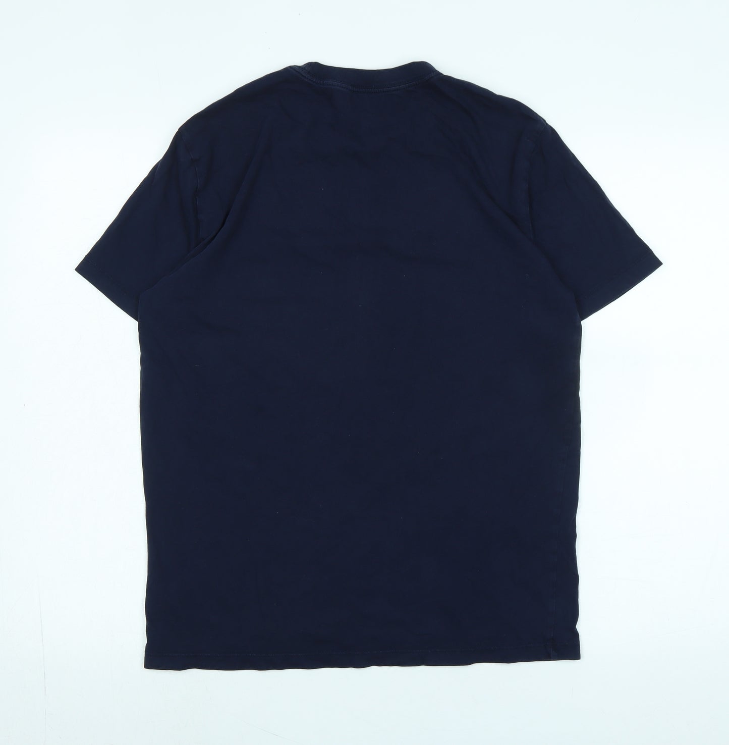 Gap Mens Blue Cotton T-Shirt Size S Crew Neck - Logo
