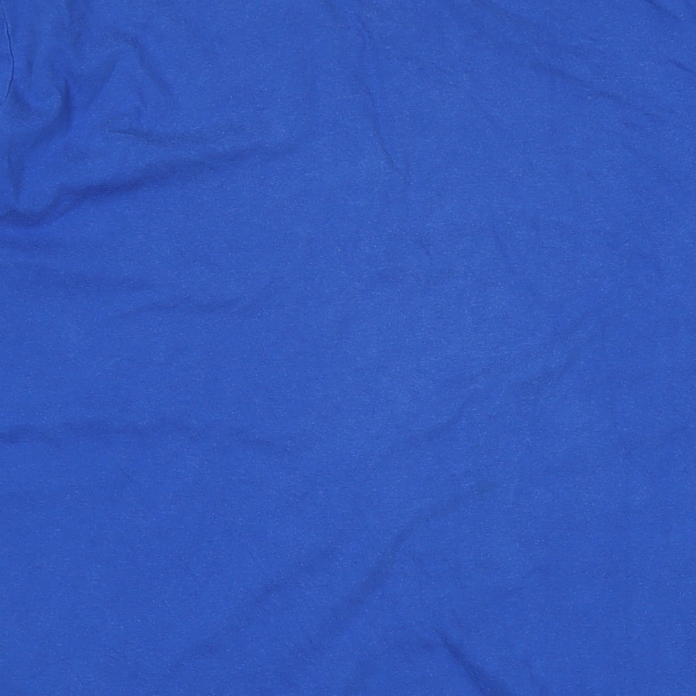 Gap Mens Blue Cotton T-Shirt Size 2XL Crew Neck - Logo