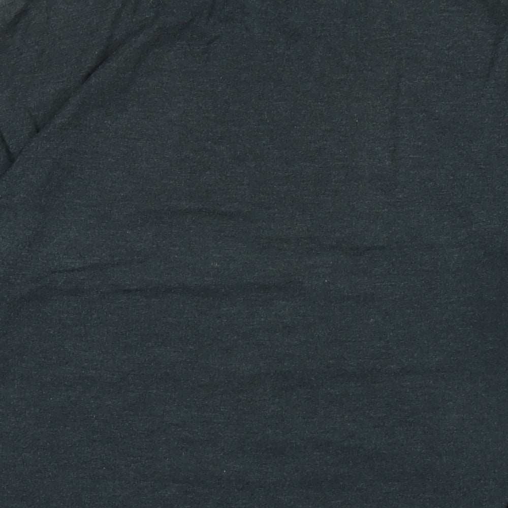 Converse Mens Grey Cotton T-Shirt Size M Crew Neck - Logo