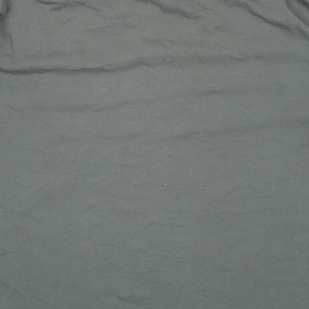 ZSL Mens Grey Cotton T-Shirt Size M Crew Neck - Logo