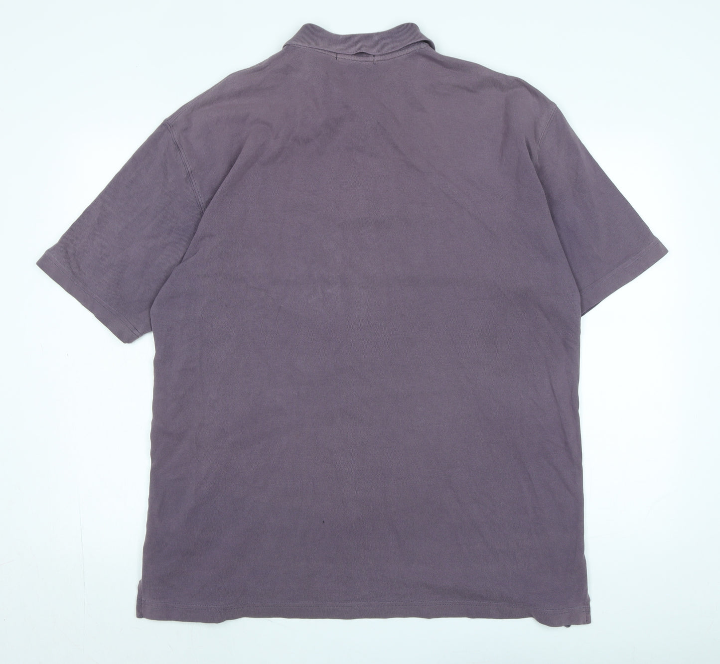 Cotton Traders Mens Purple Cotton Polo Size XL Collared - Logo