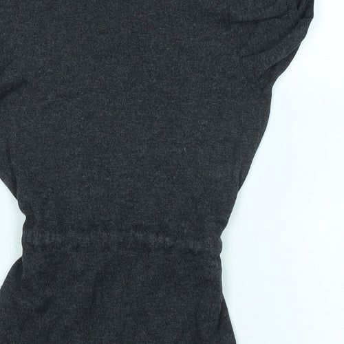 Mango Womens Grey Scoop Neck Viscose Pullover Jumper Size S - Logo