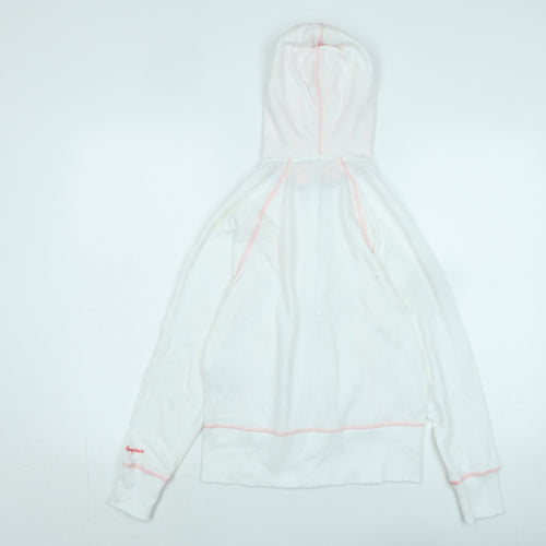 Disney Girls White Jacket Size S Zip - Logo