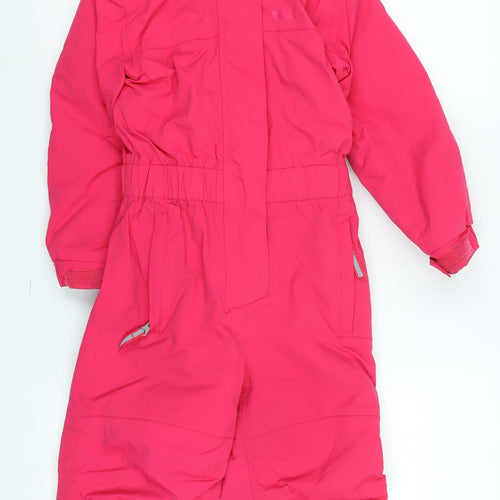 Mountain Warehouse Girls Pink 3-in-1 Jacket Snowsuit Size 3-4 Years Zip - Logo