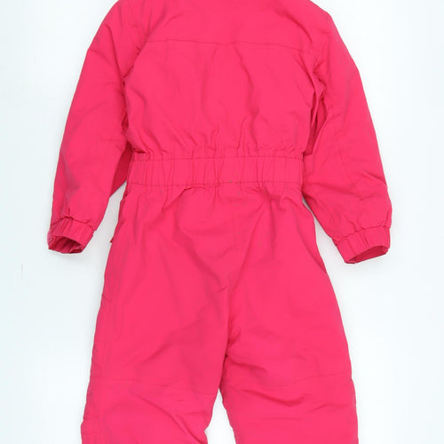 Mountain Warehouse Girls Pink 3-in-1 Jacket Snowsuit Size 3-4 Years Zip - Logo