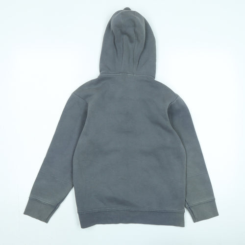 DECATHLON Boys Grey Cotton Pullover Hoodie Size 10-11 Years - Logo