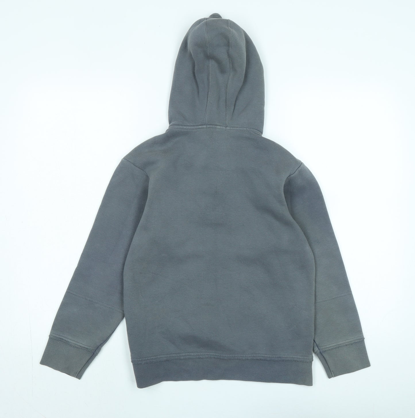 DECATHLON Boys Grey Cotton Pullover Hoodie Size 10-11 Years - Logo
