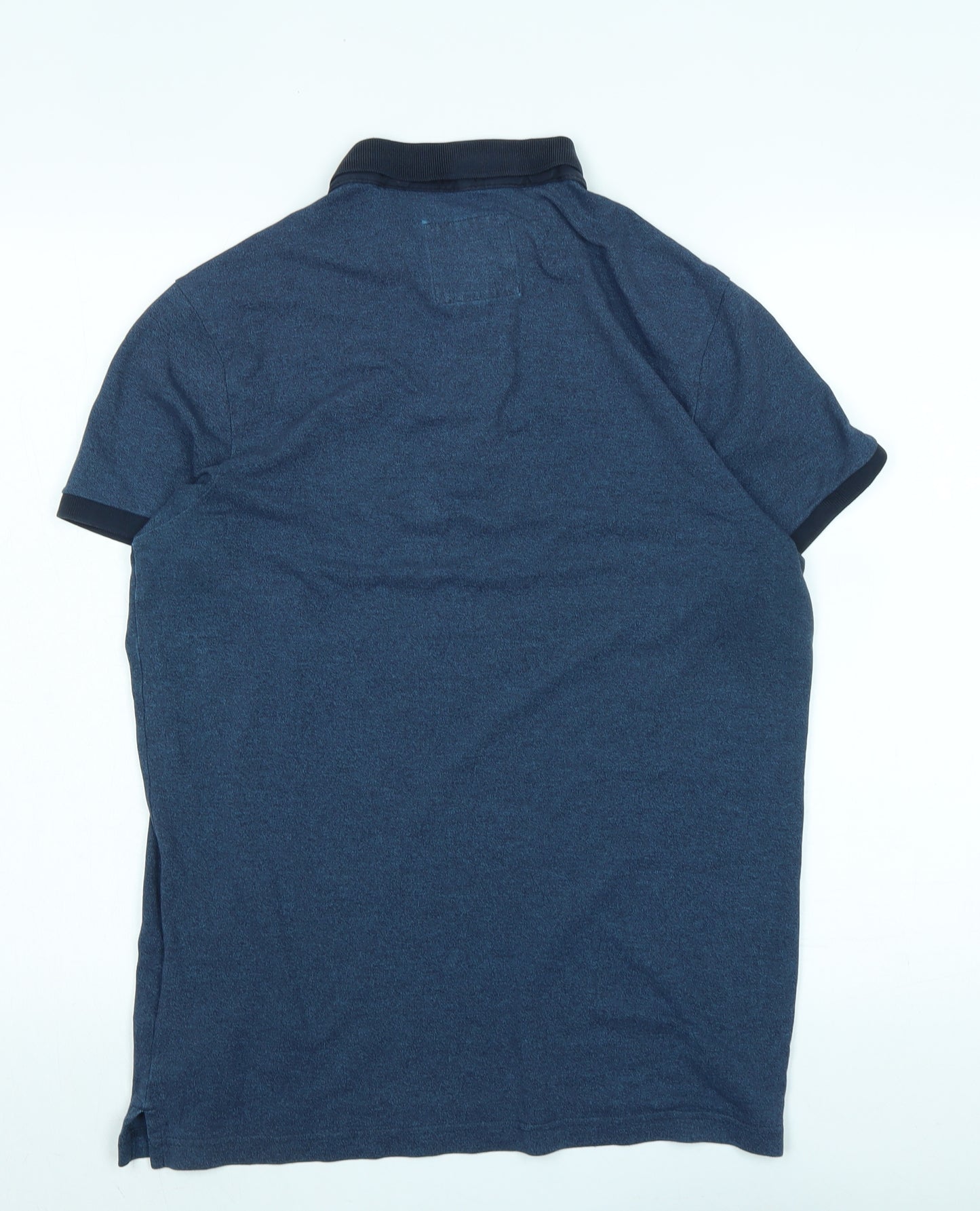 Hollister Mens Blue Cotton Polo Size M Collared - Logo