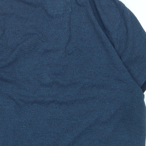 Hollister Mens Blue Cotton Polo Size M Collared - Logo