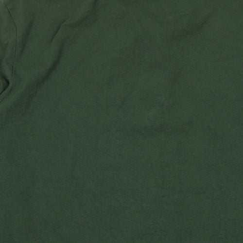 Mountain Warehouse Mens Green Cotton Blend Polo Size 2XL Collared - Logo