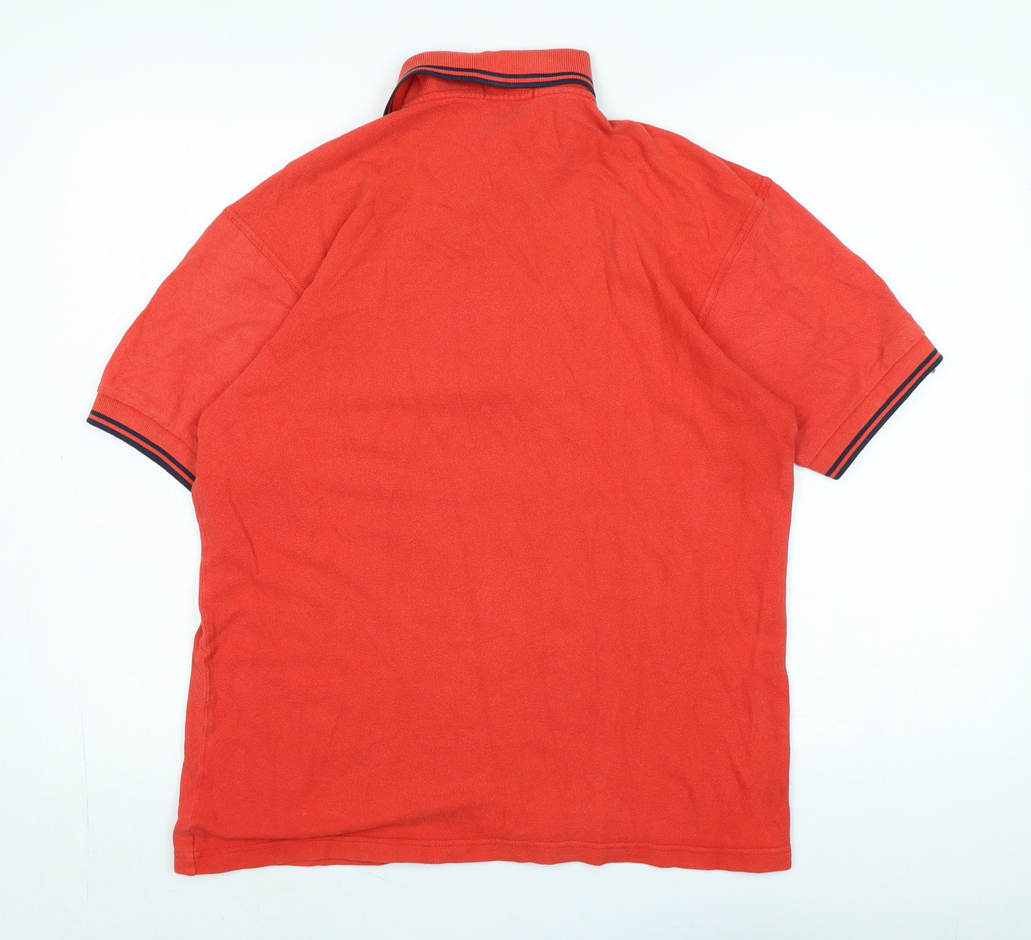 Fred Perry Mens Red Cotton Polo Size M Collared - Logo