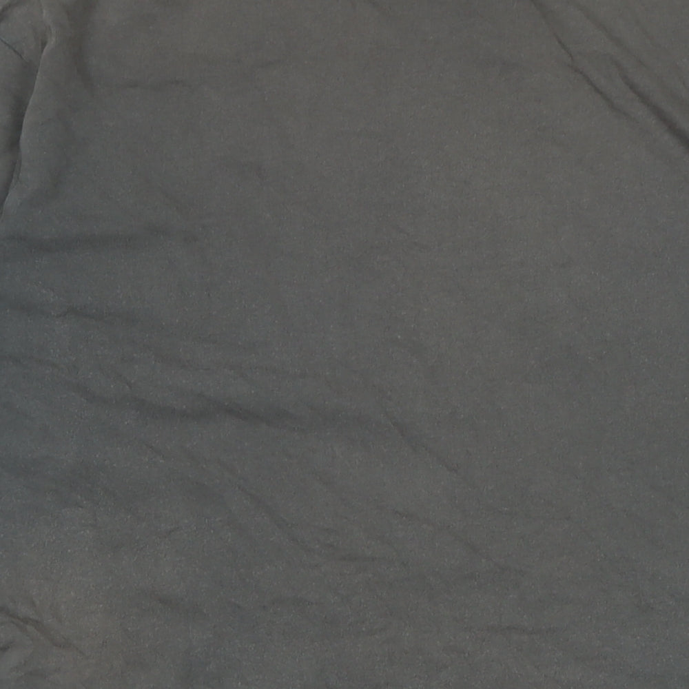 Bench Mens Grey Cotton T-Shirt Size XL Crew Neck - Logo