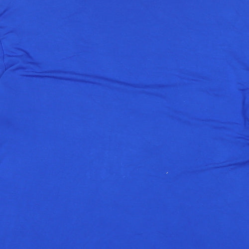 Hobbs Womens Blue Polyester Jersey T-Shirt Size L Scoop Neck - Logo