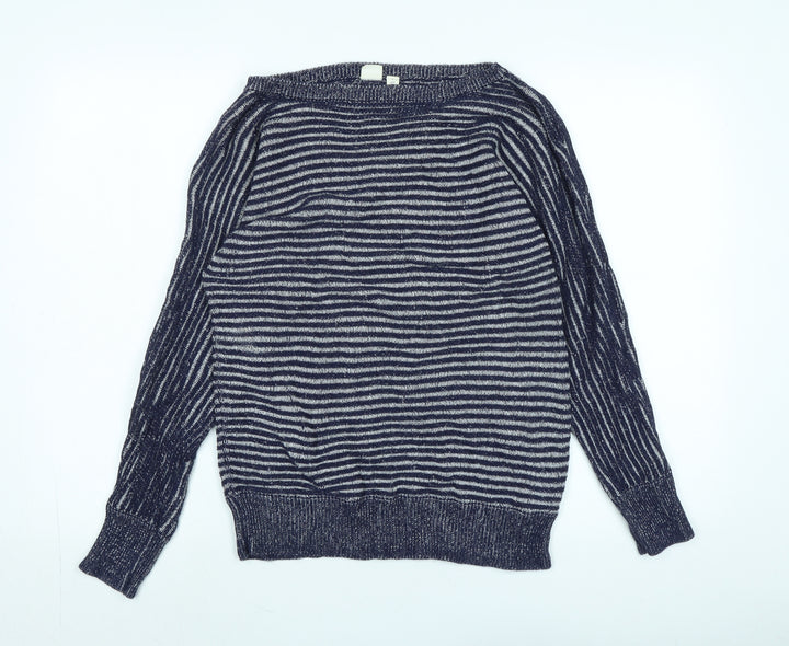 Gap Womens Blue Boat Neck Cotton Pullover Jumper Size 8 - Logo