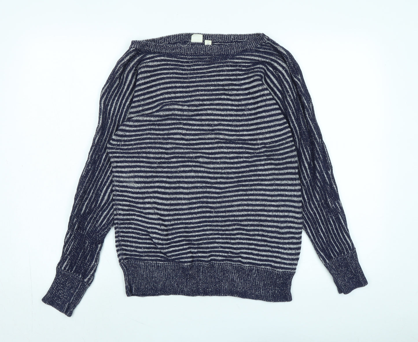 Gap Womens Blue Boat Neck Cotton Pullover Jumper Size 8 - Logo