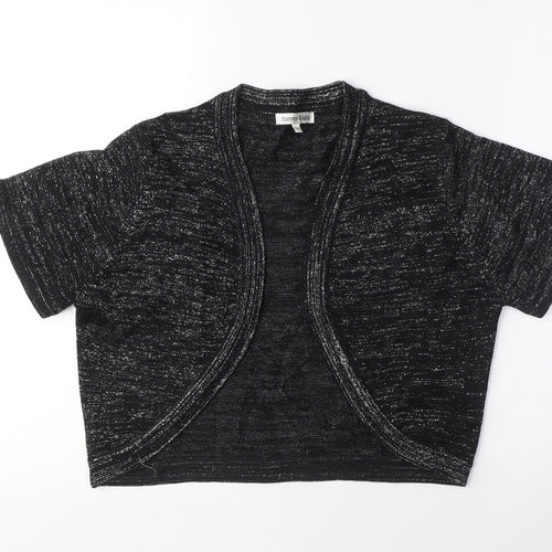 Tommy & Kate Womens Black Crew Neck Acrylic Shrug Jumper Size 16 - Sparkle